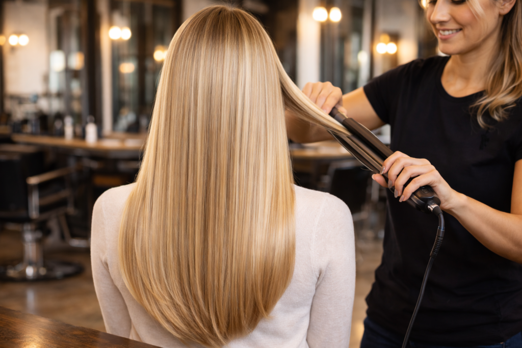 Blonde Brazilian Blowout in Parker, Colorado 