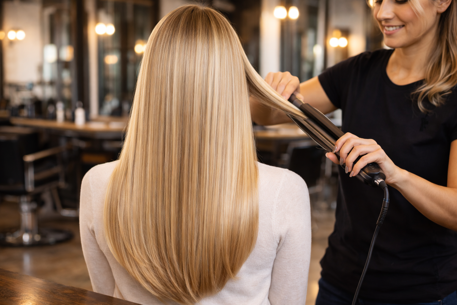 Blonde Brazilian Blowout in Parker, Colorado